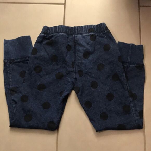 (5/$25) Gap Kids ED Navy & black polka dot joggers - Picture 4 of 4